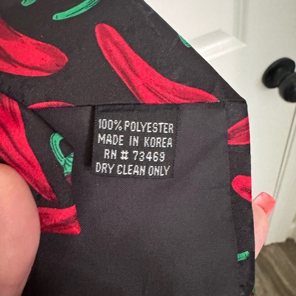 Addiction Red and Black Chili Pepper Tie - Picture 3 of 5